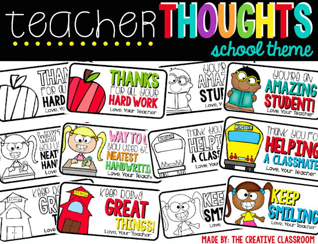 Teacher Thoughts School Theme 