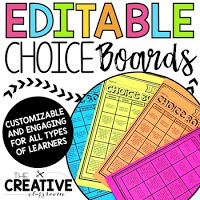 Choice Boards are perfect for station and center time. These choice boards build student engagement, differentiated instruction and have minimal teacher prep.