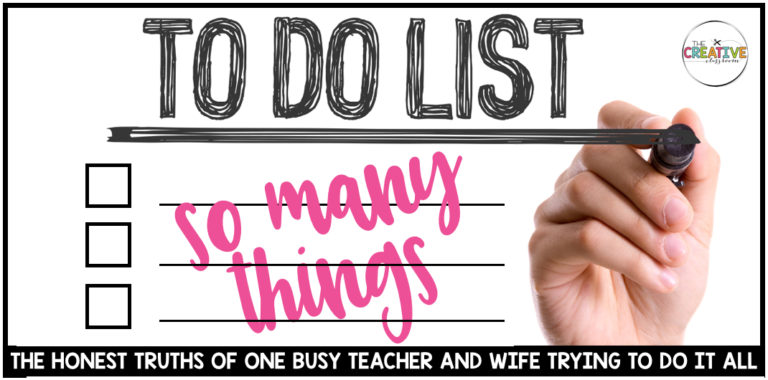 One Busy Teacher and Wife Trying To Do It All