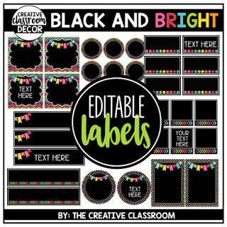  Black and Bright Labels