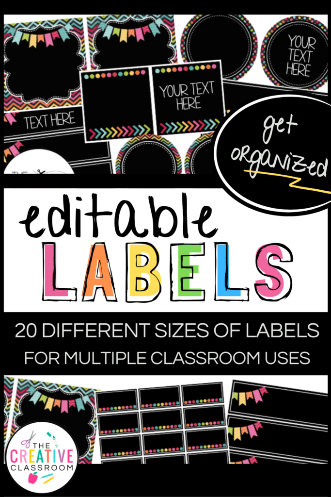 Get Organized in your classroom! These Editable Labels are perfect for labeling everything you could possibly need to label! #labels #classroomtools #teachers