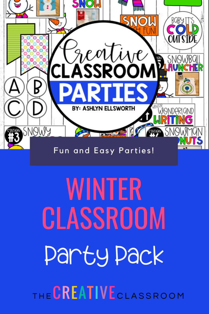 This Winter Classroom Party Pack includes six complete station activities that are low prep, affordable and easily organized and managed by parent volunteers.