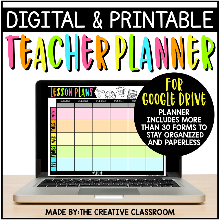 Digital Teacher Planner Google Drive The Creative Classroom