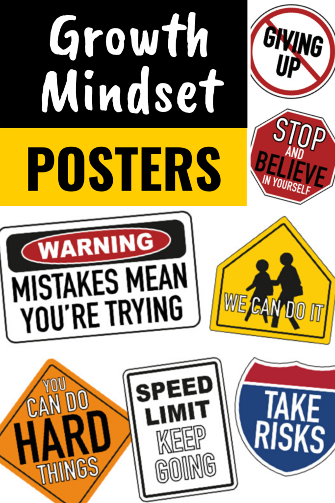 Your students will be on the ROAD TO SUCCESS with these positive GROWTH MINDSET posters.  These 11 posters come with directions for poster printing and assembling for larger size posters. Posters come in a PDF file and png image files for each poster.