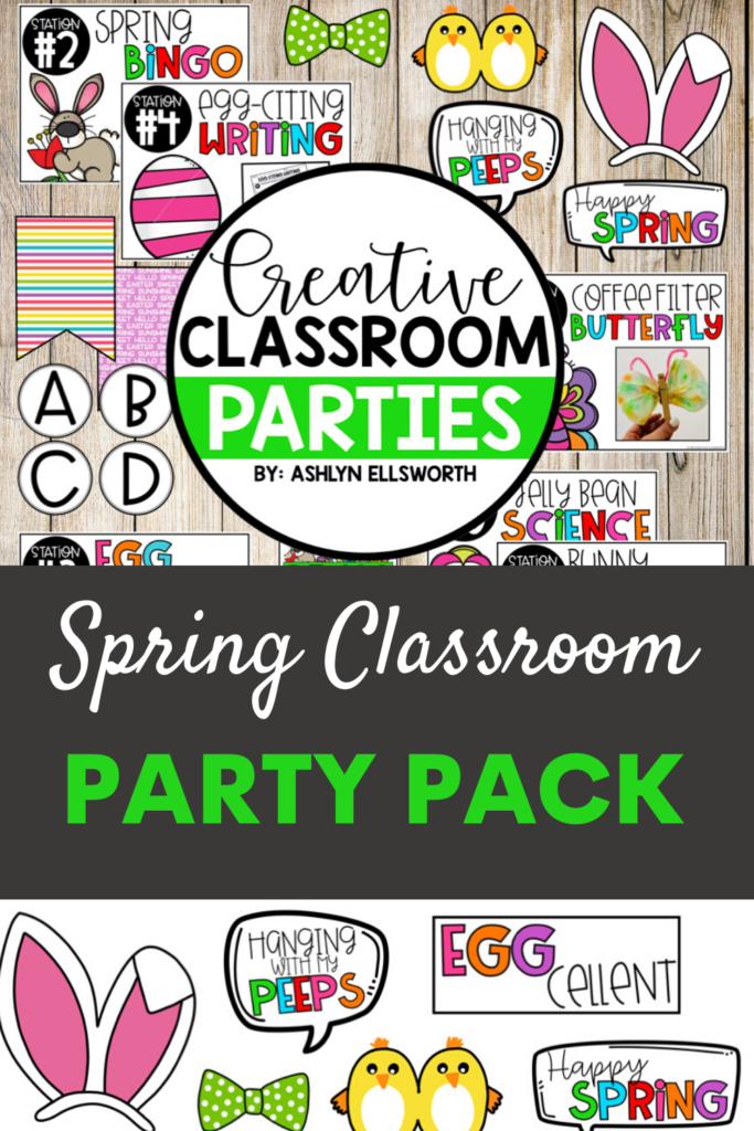 Save time and money planning your Spring classroom party. Creative Classroom Party Packs will make every occasion easy and fun for your students.  This party pack includes six complete station activities that are low prep, affordable and easily organized and managed by parent volunteers.