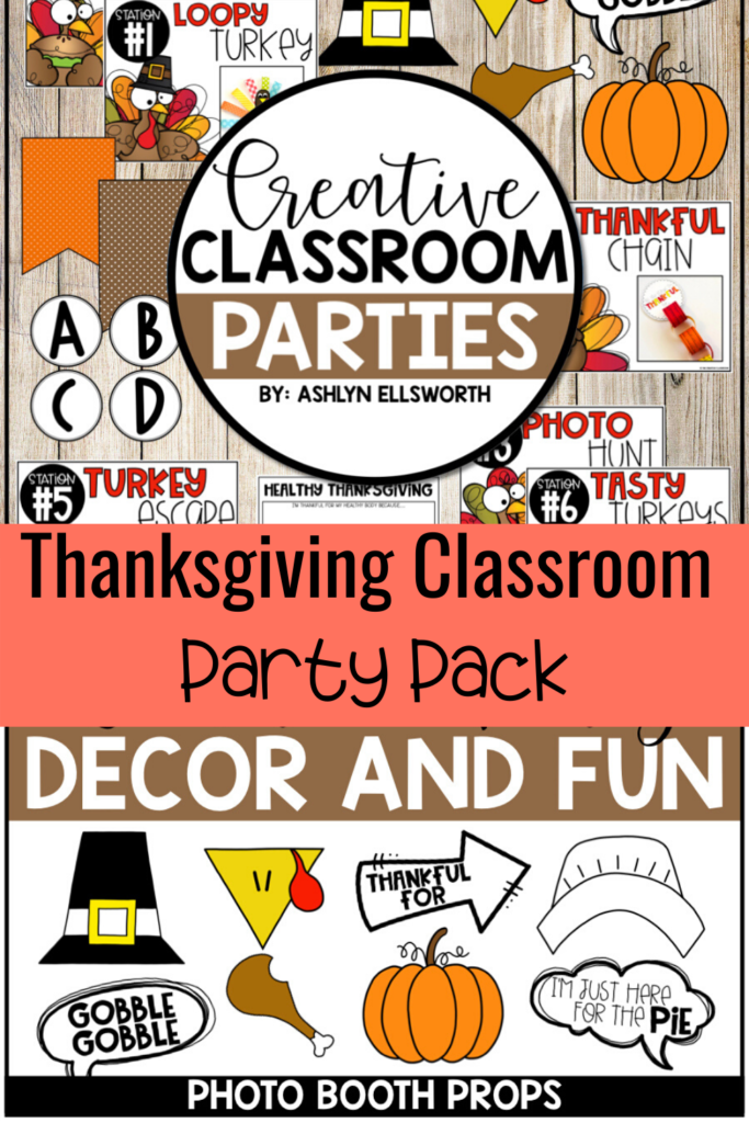 This Thanksgiving Party Pack includes six complete station activities that are low prep, affordable and easily organized and managed by parent volunteers. 