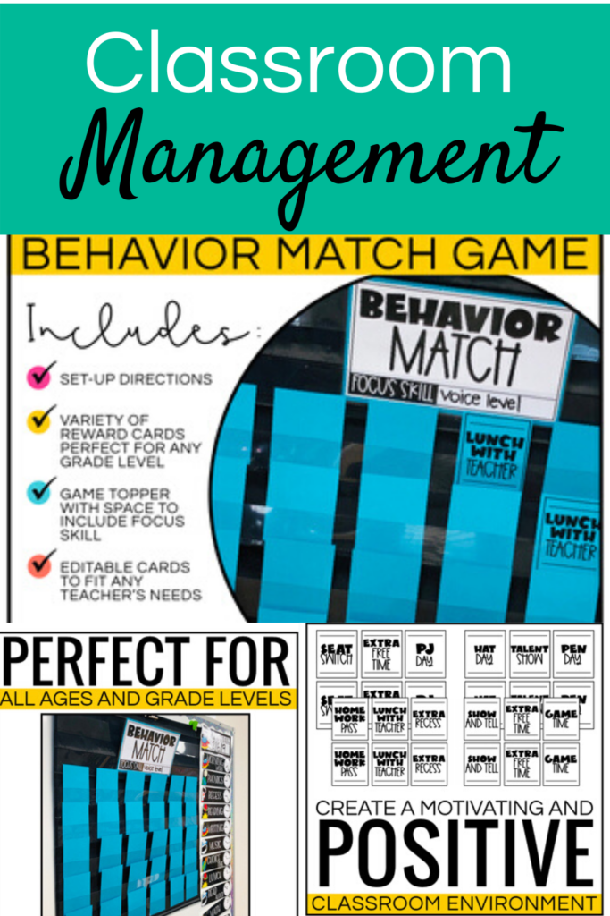 This matching game can be displayed anywhere in your classroom as the students earn chances to flip two cards over to see if they get a prize match