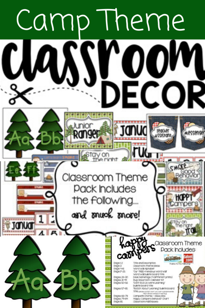 This fun classroom decor is centered around camping. This is a creative way to get your room ready for the school year. 