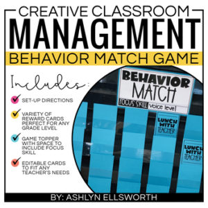 Classroom behavior match game