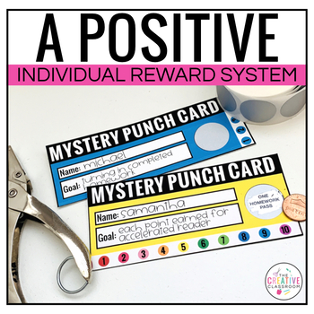 Behavior Punch Cards  Editable Student Reward for Classroom Management