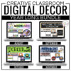 Digital Classroom Decor Bundle | Distance Learning | Google Slides and Headers