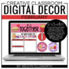 Digital Classroom Decor February | Distance Learning | Google Slides and Headers