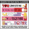 Digital Classroom Decor February | Distance Learning | Google Slides and Headers - Image 2